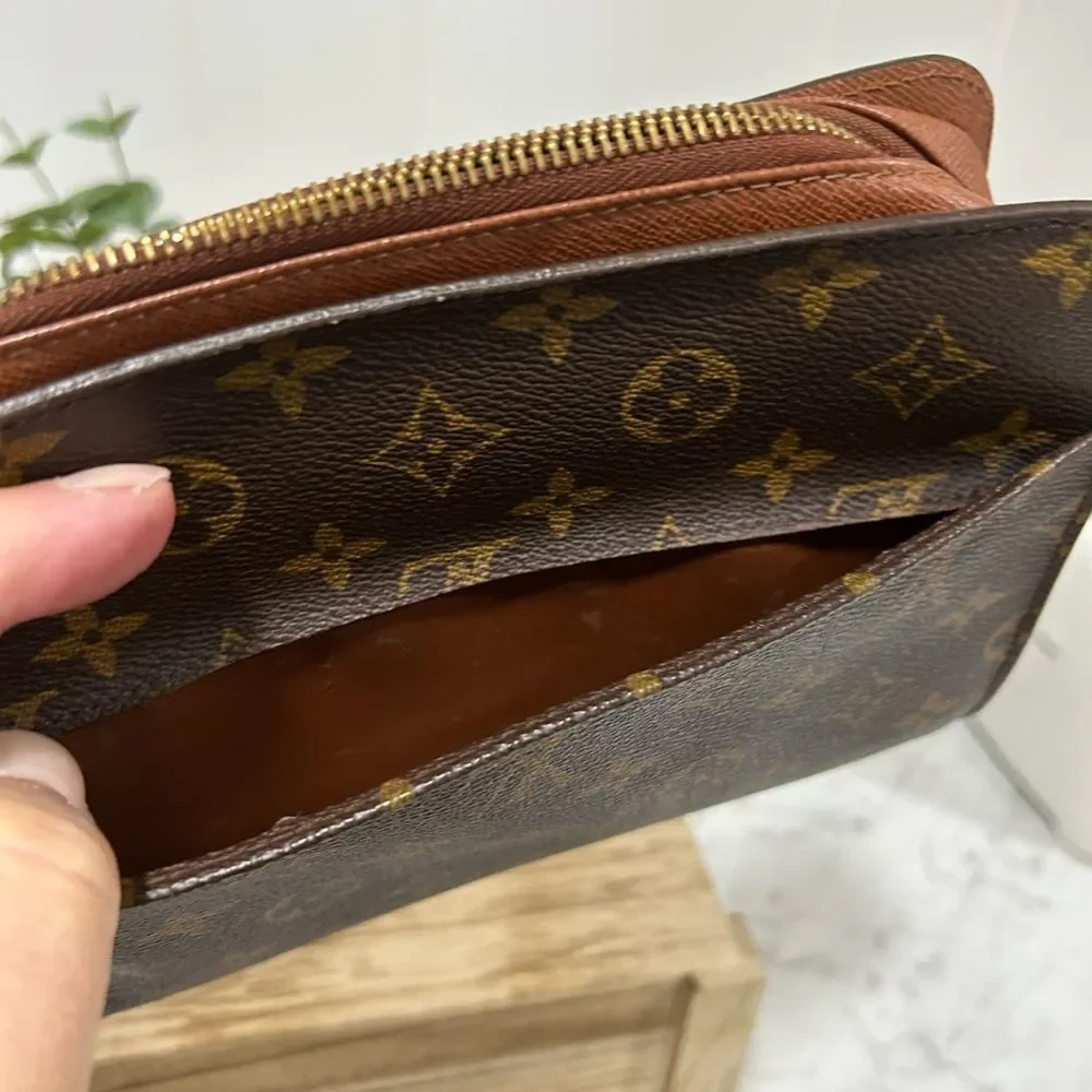 🌻  Louis Vuitton Monogram Pochette Orsay Clutch Hand Bag /2M7227
